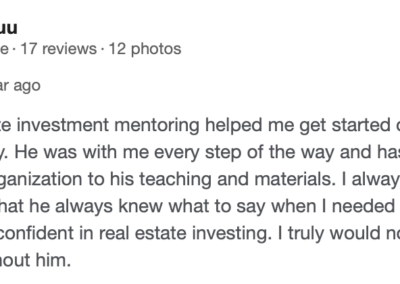 Real estate coaching student success story - Danny Luu