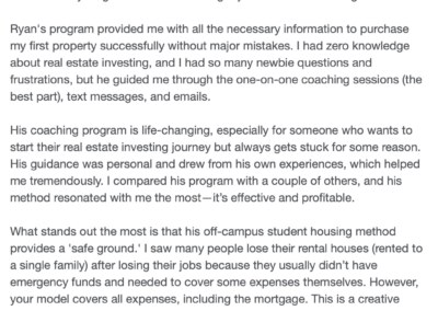 Real estate coaching student success story - Hyun Kim